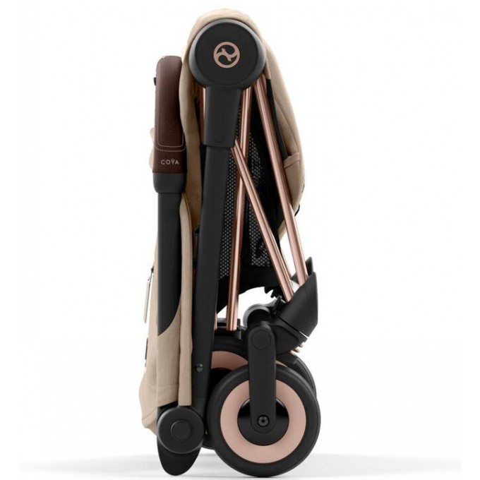 Cybex Coya Cozy Beige frame rosegold stroller