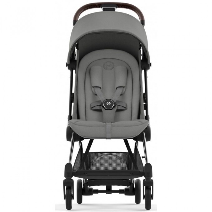 Cybex Coya Mirage Grey frame chrome brown stroller