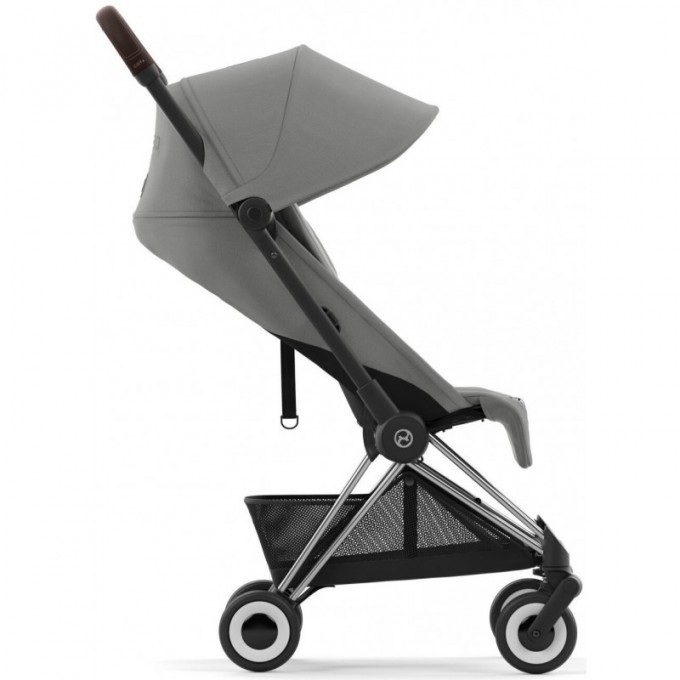 Cybex Coya Mirage Grey frame chrome brown stroller