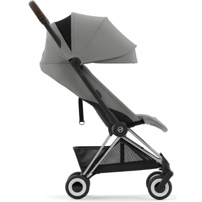 Cybex Coya Mirage Grey frame chrome brown stroller