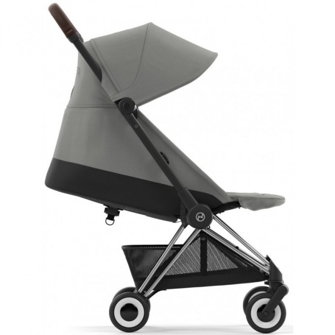 Cybex Coya Mirage Grey frame chrome brown stroller