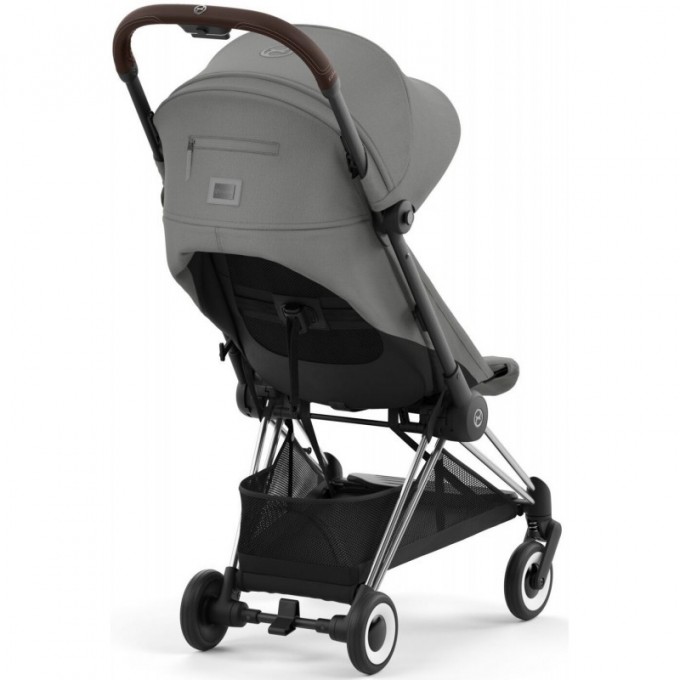 Cybex Coya Mirage Grey frame chrome brown stroller