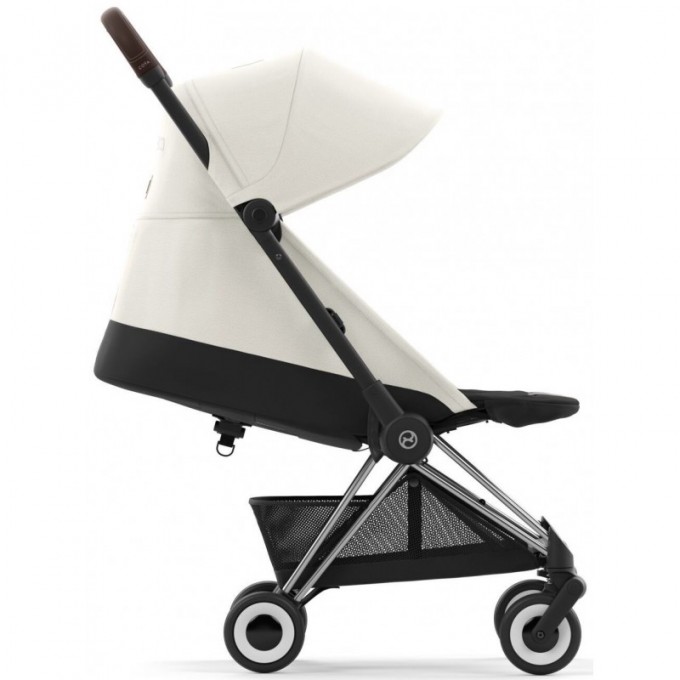 Cybex Coya Off White frame chrome brown stroller