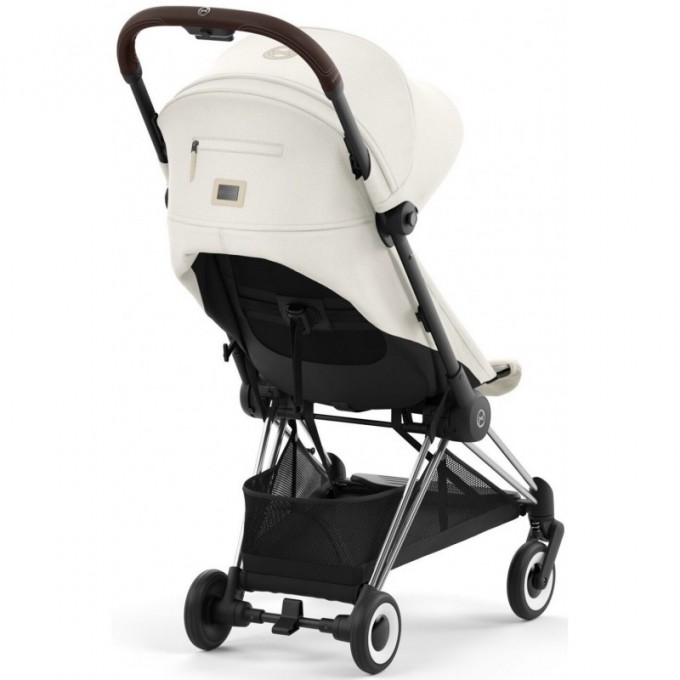 Cybex Coya Off White frame chrome brown stroller