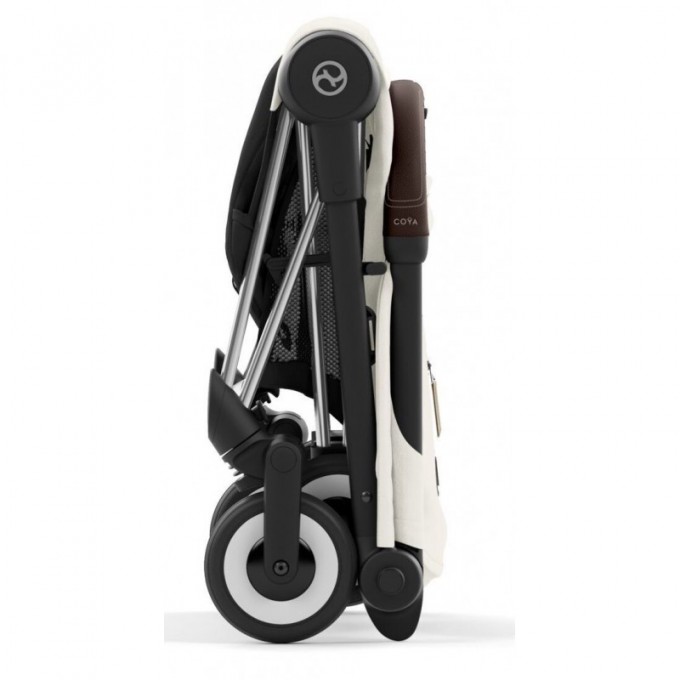 Cybex Coya Off White frame chrome brown stroller