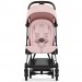 Cybex Coya Peach Pink frame chrome brown stroller