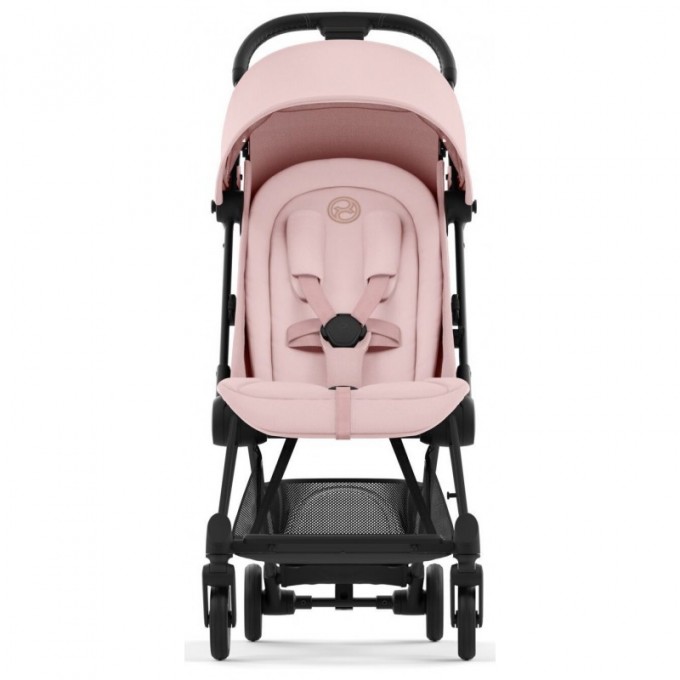 Cybex Coya Peach Pink frame matt black stroller