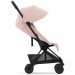 Cybex Coya Peach Pink frame matt black stroller