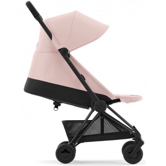 Cybex Coya Peach Pink frame matt black stroller