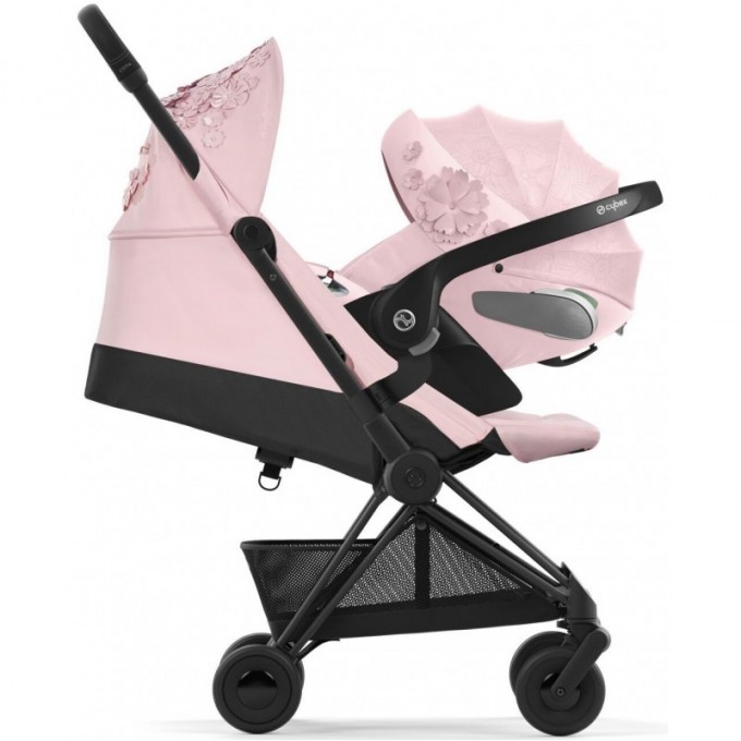 Cybex Coya Simply Flowers Pink frame matt black stroller