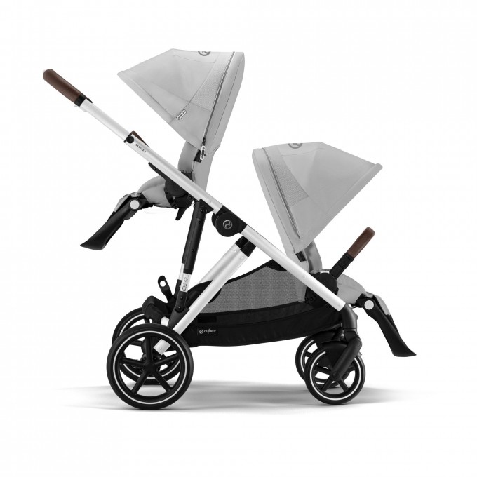 Stroller for twins Cybex Gazelle S Lava Grey