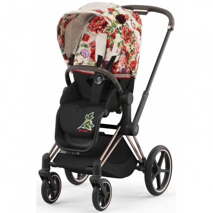 Stroller Cybex Priam 4.0 2 in 1 Blossom Light chassis Rosegold