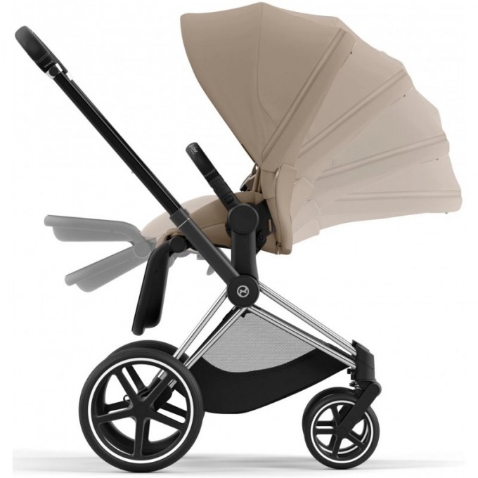 Коляска Cybex Priam 4.0 2 в 1 Cozy Beige шасі Chrome Black