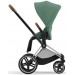 Stroller Cybex Priam 4.0 2 in 1 Leaf Green chassis Chrome Brown