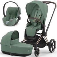 Cybex Priam 4.0 коляска 3 в 1 Leaf Green шасси Rosegold