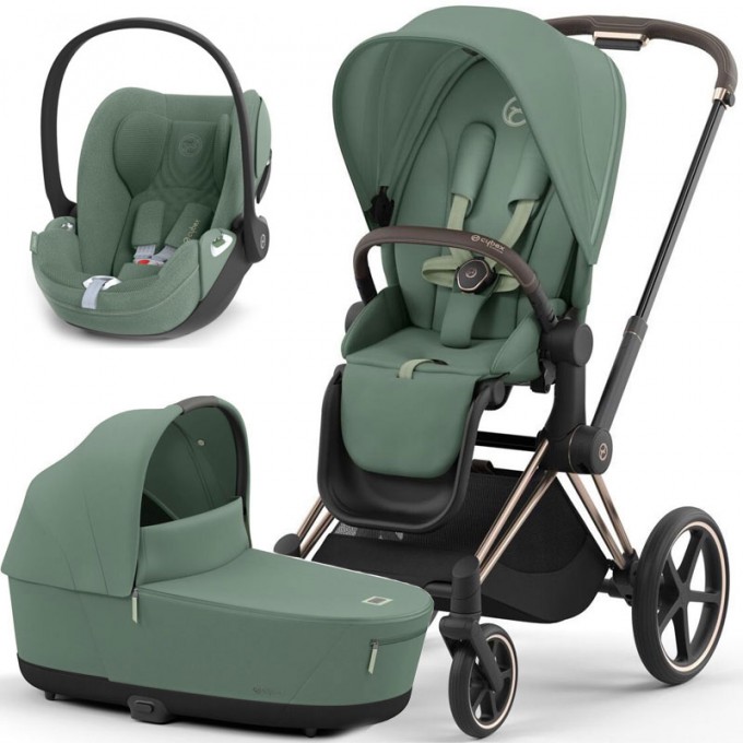 Коляска Cybex Priam 4.0 3 в 1 Leaf Green шасси Rosegold