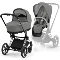 Cybex Priam 4.0 Stroller 2 in 1 Mirage Gray chassis Chrome Black