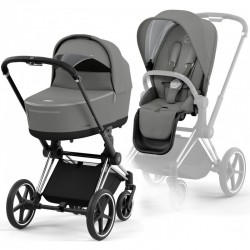 Коляска Cybex Priam 4.0 2 в 1 Mirage Grey шасси Chrome Black