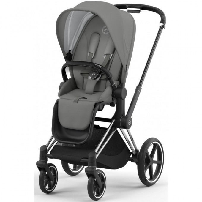 Коляска Cybex Priam 4.0 2 в 1 Mirage Grey шасі Chrome Black