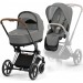 Коляска Cybex Priam 4.0 2 в 1 Mirage Gray шасси Chrome Brown