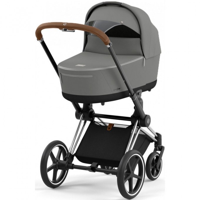 Коляска Cybex Priam 4.0 3 в 1 Mirage Grey шасси Chrome Brown