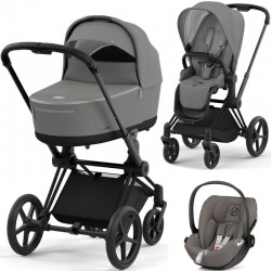 Коляска Cybex Priam 4.0 3 в 1 Mirage Grey шасси Matt Black