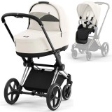 Cybex Priam 4.0 коляска 2 в 1 Off White шасі Chrome Black