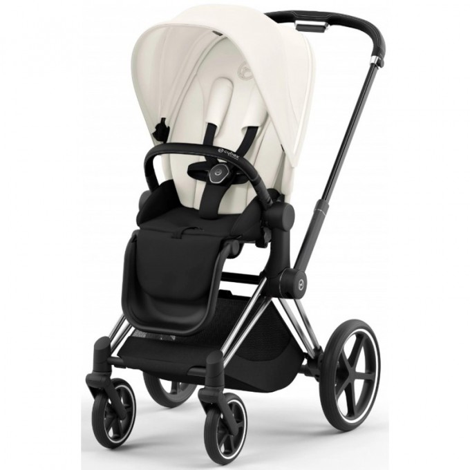 Коляска Cybex Priam 4.0 2 в 1 Off White шасі Chrome Black