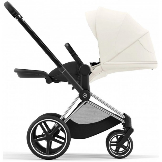 Stroller Cybex Priam 4.0 2 in 1 Off White chassis Chrome Black