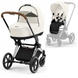 Cybex Priam 4.0 коляска 2 в 1 Off White шасі Chrome Brown