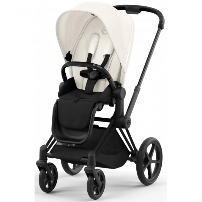 Коляска Cybex Priam 4.0 2 в 1 Off White шасси Matt Black