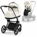 Stroller Cybex Priam 4.0 2 in 1 Off White chassis Matt Black