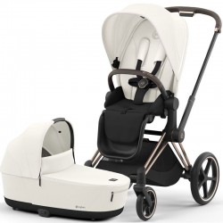 Коляска Cybex Priam 4.0 2 в 1 Off White шасі Rosegold