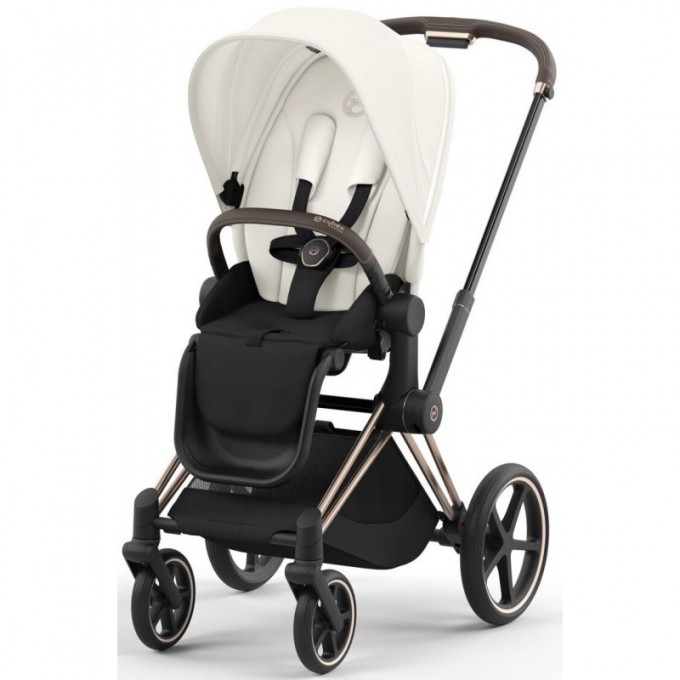 Stroller Cybex Priam 4.0 2 in 1 Off White chassis Rosegold