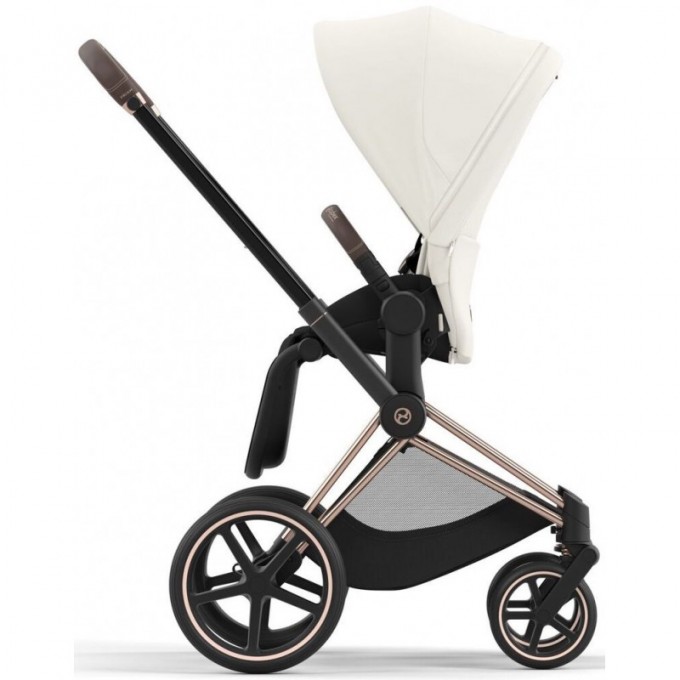 Stroller Cybex Priam 4.0 2 in 1 Off White chassis Rosegold