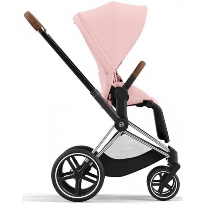 Stroller Cybex Priam 4.0 3 in 1 Peach Pink chassis Chrome Brown