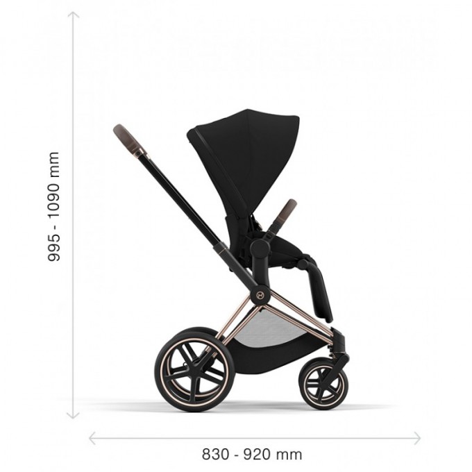 Коляска Cybex Priam 4.0 3 в 1 Peach Pink шасі Matt Black