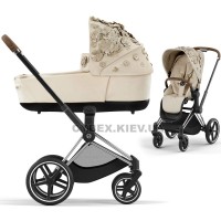 Коляска Cybex Priam 4.0 2 в 1 Simply Flowers Beige шасси Chrome Brown