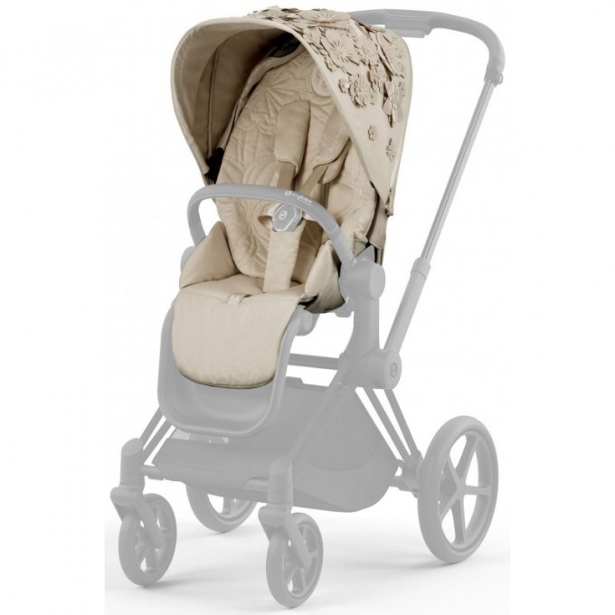 Коляска Cybex Priam 4.0 2 в 1 Simply Flowers Beige шасі Chrome Brown