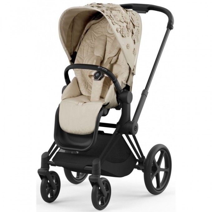 Stroller Cybex Priam 4.0 2 in 1 Simply Flowers Beige chassis Matt Black