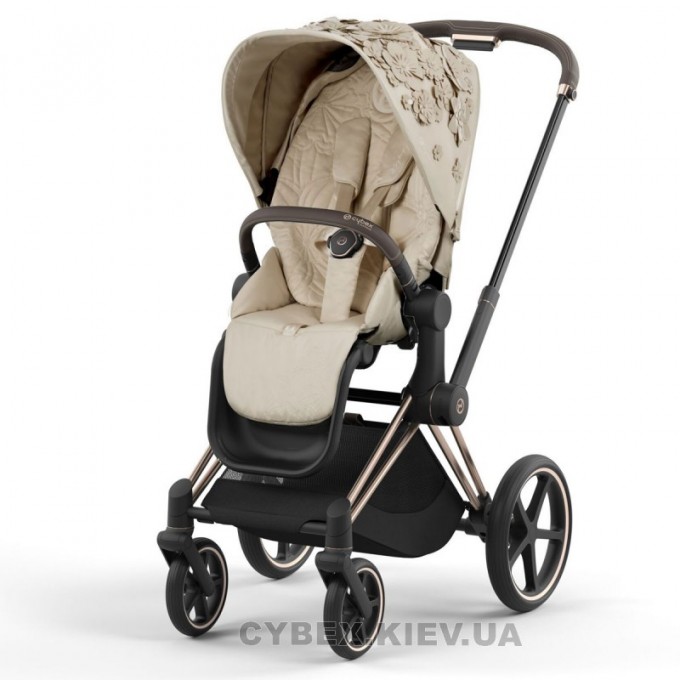 Коляска Cybex Priam 4.0 2 в 1 Simply Flowers Beige шасси Rose Gold