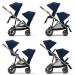 Stroller for twins Cybex Gazelle S Navy Blue
