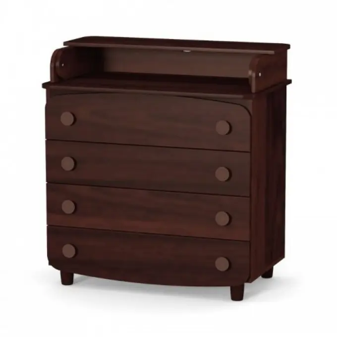 Walnut changing table dresser best sale