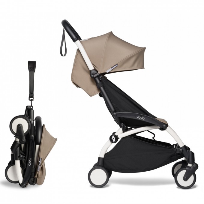BABYZEN YOYO 2 with carrycot Bassinet stroller 2 in 1 taupe chassis White