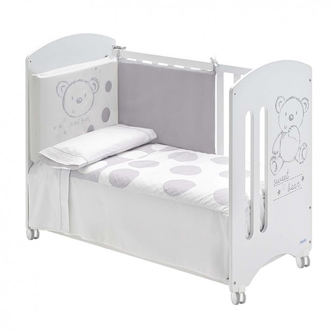 Micuna Sweet Bear white детская кроватка