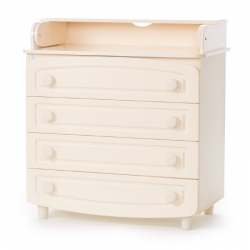 Changing table dresser Veres panel (color: stone white)