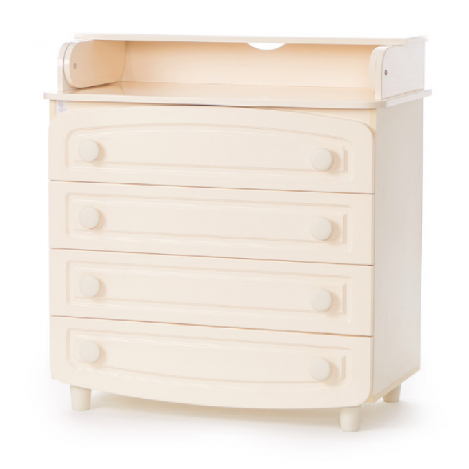 Changing table dresser Veres panel (color: stone white)