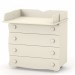 Changing table dresser Veres 16 (color: stone white)