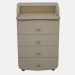 Changing table dresser Veres 600 chipboard (color: stone white)
