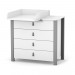 Chest of drawers Veres Monaco 900 (color: white-graphite)